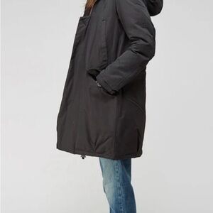 Women's Classic Black Hooded Puffer Coat